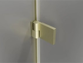 Mexen Lunar-B drzwi prysznicowe uchylne lewe 150 cm, transparent, złote szczotkowane - 832S-150-050-55-00-L