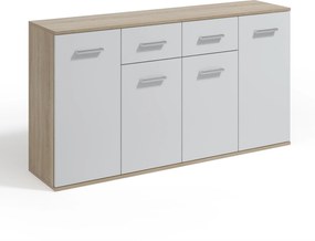 Komoda GIACOMO III - Dąb sonoma / Front Biały