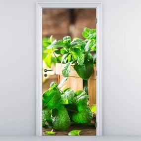 Fototapeta na drzwi - Świeża mięta (95x205cm)