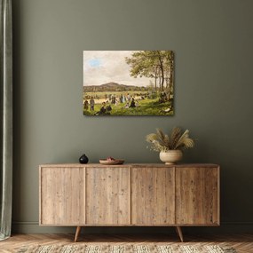 Obraz - French 19th Century, Race Course at Longchamps, reprodukcje (70x50 cm)