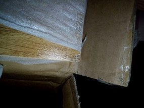 PROMOCJA Biały stół jadalniany RAMOD 100x60 cm, dekor dąb II klasa jakości