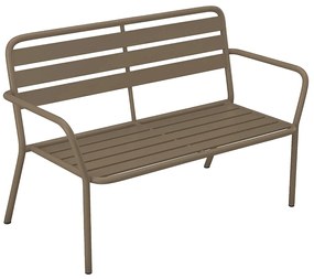 Ławka ogrodowa z metalu - Taupe - MIRMANDE marki MYLIA