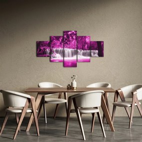 Obraz - Wodospad, fioletowy (125x70 cm)