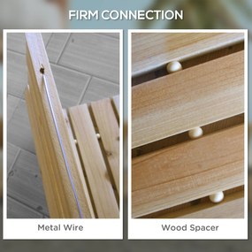 Outsunny Rolka Chodnikowa Ścieżka Ogrodowa, odporna na warunki atmosferyczne, drewno świerkowe, 120 x 47 x 1 cm, Natur