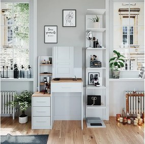 Stolik do przebierania biały/sonoma 80x36x131.6 conrada