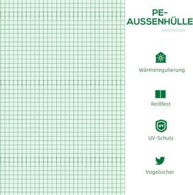 Outsunny Szklarnia z Okienkiem PE do Pomidorów Zielona Cieplarnia Skrzynia Inspekcyjna 119x60x60cm | Aosom PL