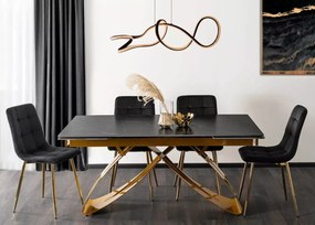 Stół rozkładany Twig 160-240 cm - nowoczesny stół do jadalni i salonu z ceramicznym blatem