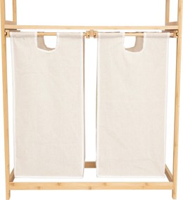 Regał bambusowy z koszem na pranie TIDY BOX, 72 x 33 x 109 cm