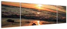 Obraz - Zachód słońca nad oceanem (170x50 cm)