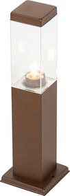 Nowoczesna lampa ogrodowa stojąca brązowa rdza 45 cm - Malios