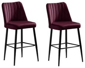 Zestaw krzeseł barowych Vento Claret Red, 2 szt., 2 szt.