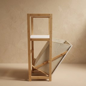 Kosz na pranie bambusowy, 33 x 36 x 98 cm