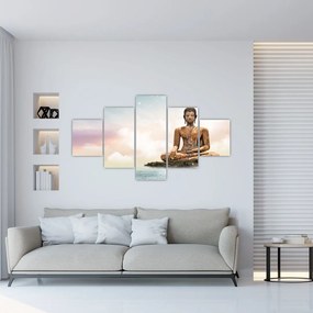Obraz - Budda nadzorujący ziemię (125x70 cm)