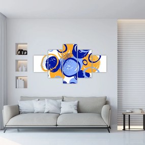 Obraz - Jasny motyw z kółkami (125x70 cm)