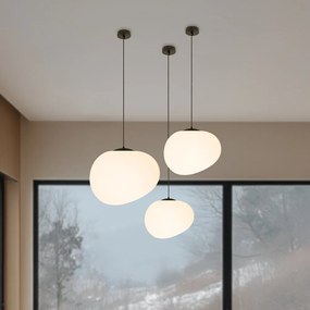 Czarno-biała lampa wisząca Stones – Candellux Lighting
