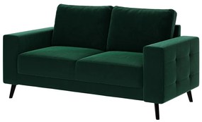 Ciemnozielona aksamitna sofa Ghado Fynn, 168 cm