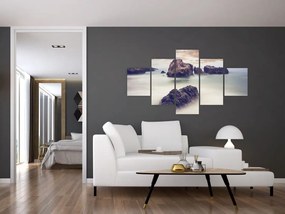 Obraz klifów we mgle (125x70 cm)