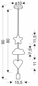 Lampa dziecięca z metalowym kloszem Single – Candellux Lighting
