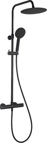 Kissy termostatyczna kolumna prysznicowa czarna - Essebagno