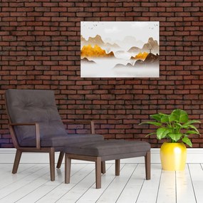 Obraz - Góry we mgle (70x50 cm)