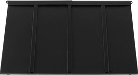 Zadaszenie Drzwi Wejściowych SucceBuy, 112,5 x 61 cm, Zewnętrzna Metalowa Daszek na Drzwi, Stalowa Rama, Osłona Przeciwdeszczowa, do Drzwi Wejściowych, Balkonów