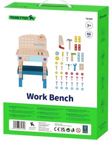 Tooky toy drewniany stół do majsterkowania warsztat