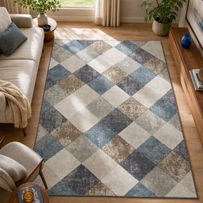 Niebieski/beżowy dywan 80x120 cm Terrain – Hanse Home