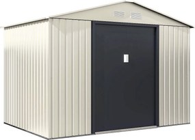 Domek ogrodowy metalowy "Nebraska" - 5,29 m2 (4,83 m2 na gruncie) - Beżowy