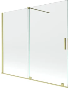 Mexen Velar parawan nawannowy 2-skrzydłowy rozsuwany 180 x 150 cm, transparent, złoty szczotkowany - 896-180-000-01-55