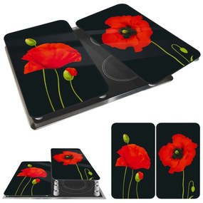 Szklane płyty ochronne na kuchenkę zestaw 2 szt. 52x30 cm Poppy – Maximex