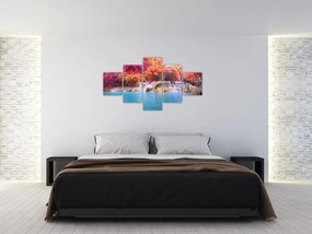 Obraz turkusowej laguny, Laos, Tat Kuang Si (125x70 cm)