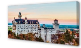 Duży obraz na płótnie Zamek w Monachium w Jesiennej Aurze