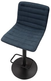 Morsko-czarny hoker z regulowaną wysokością (wysokość siedziska 61 cm) Malia – Mauro Ferretti