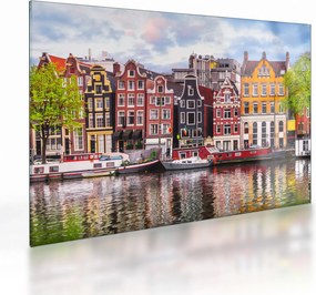 Obraz na szkle - Amsterdam, domy tańca (70x50 cm)