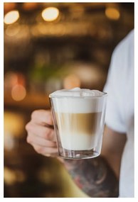 Szklane kubki zestaw 2 szt. do cappuccino/z podwójną ścianką 350 ml – Vialli Design