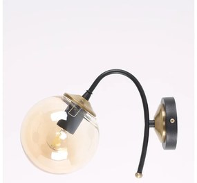 Kinkiet w czarno-żółtym kolorze ø 15 cm Yoyo – Squid Lighting