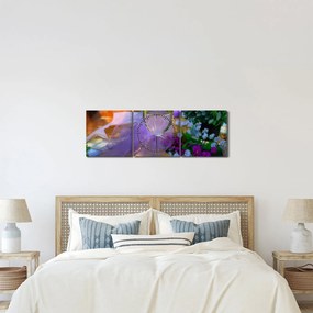 Obraz pikniku (z zegarem) (90x30 cm)