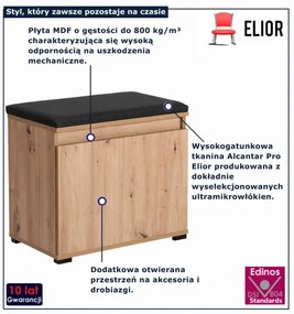 Nowoczesna szafka na buty z siedziskiem 60 cm F2-R49