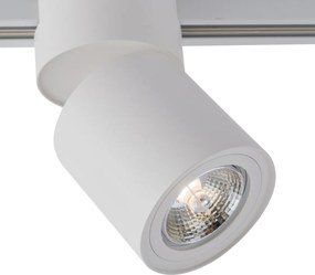 Nowoczesny biały reflektor do systemu szynowego 1-fazowego GU10 70mm - Iconic Roto