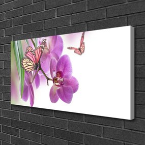 Obraz canvas Taniec Motyli nad Kwiatami