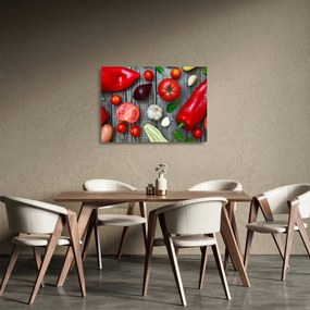 Obraz na szkle - warzywa (70x50 cm)