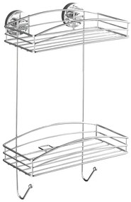 Półka 2-poziomowa z przyssawką Wenko Vacuum-Loc, do 33 kg