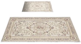 Brązowo-beżowe dywaniki łazienkowe zestaw 2 szt. 60x100 cm – Foutastic