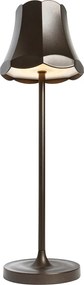 Lampa stołowa retro ciemny brąz akumulatorowa IP44 - Granny