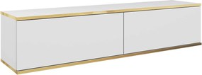 Szafka RTV wisząca VENEZIA 135 cm do Salonu pod Telewizor - Biały