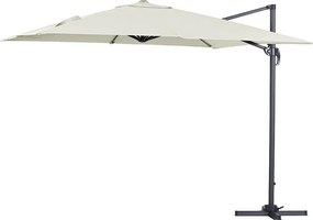 Parasol ogrodowy "Sun 3" - Z aluminium - Kwadratowy - 3 x 3 m - Ecru