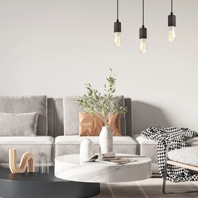 Czarna lampa wisząca Leon – LAMKUR