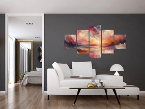 Obraz - Malowane zorze (125x70 cm)