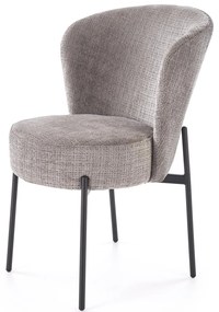 Krzesło tapicerowane tkanina szary popiel K590