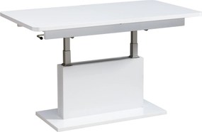 Stół METRON 70 cm do Salonu Jadalni, Rozkładany, Prostokątny, Biały